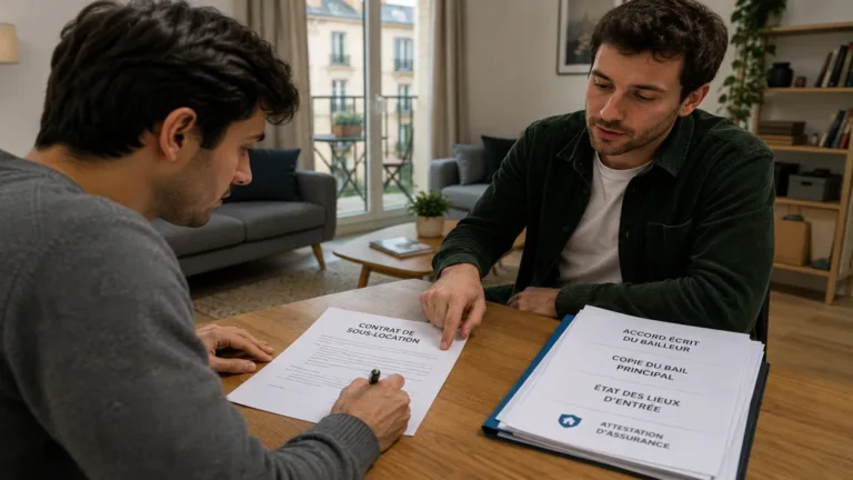 Signature d’un contrat de sous-location avec accord écrit du bailleur dans un appartement meublé