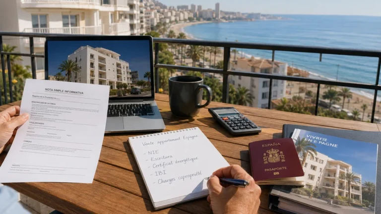 Documents immobiliers et calculs fiscaux pour vendre un appartement en Espagne depuis la France